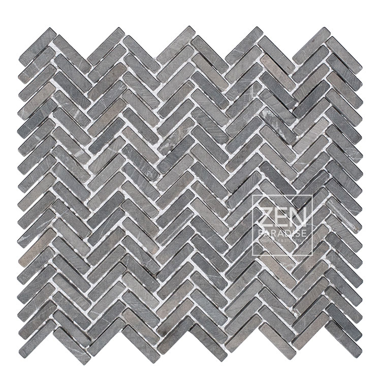 Zen Paradise ZPW-007 Wave Pacific Blue Grouted Tile