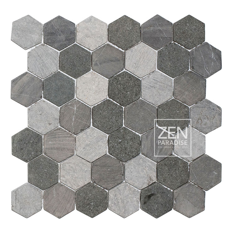 Zen Paradise ZPW-016 Wave Carrara grouted Tile