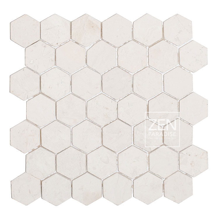 Zen Paradise ZPW-016 Wave Carrara grouted Tile