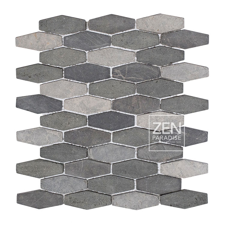 Zen Paradise ZPW-016 Wave Carrara grouted Tile