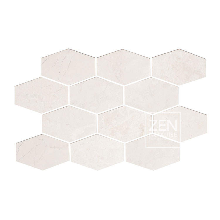 Zen Paradise ZPW-016 Wave Carrara grouted Tile