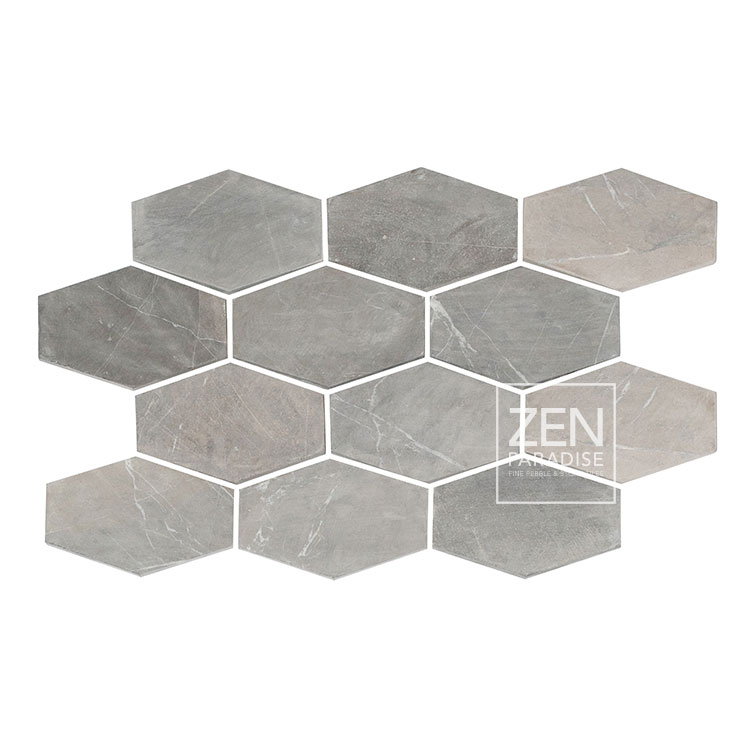 Zen Paradise ZPW-016 Wave Carrara grouted Tile