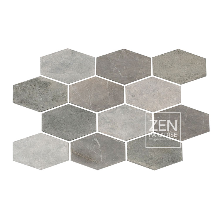 Zen Paradise ZPW-016 Wave Carrara grouted Tile