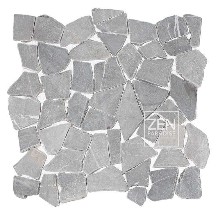 Zen Paradise ZPW-016 Wave Carrara grouted Tile