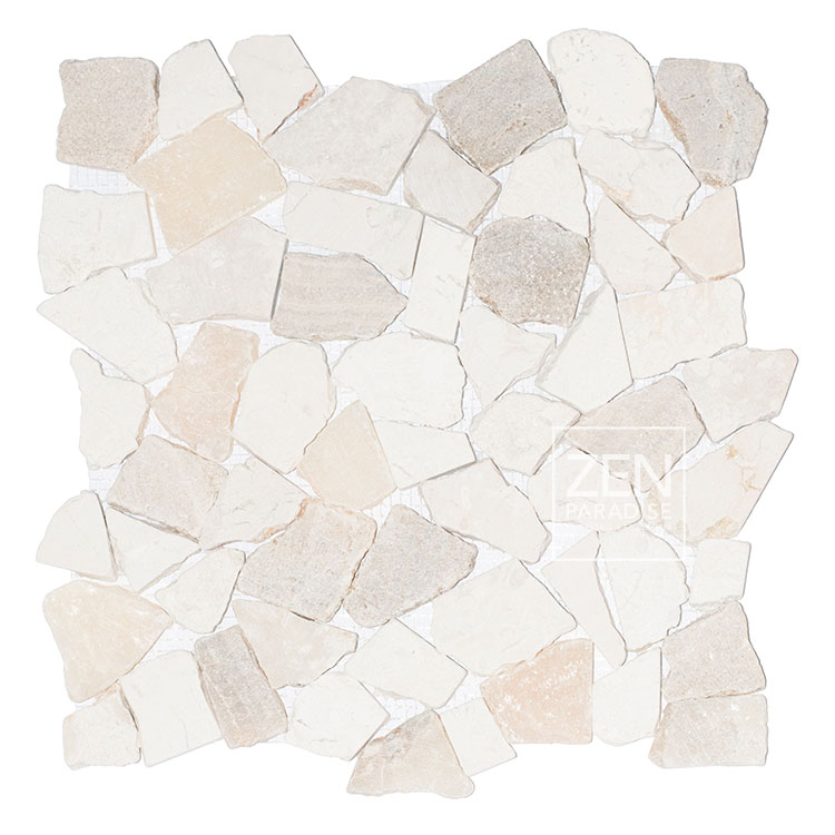 Zen Paradise ZPW-016 Wave Carrara grouted Tile