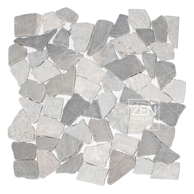 Zen Paradise ZPW-016 Wave Carrara grouted Tile