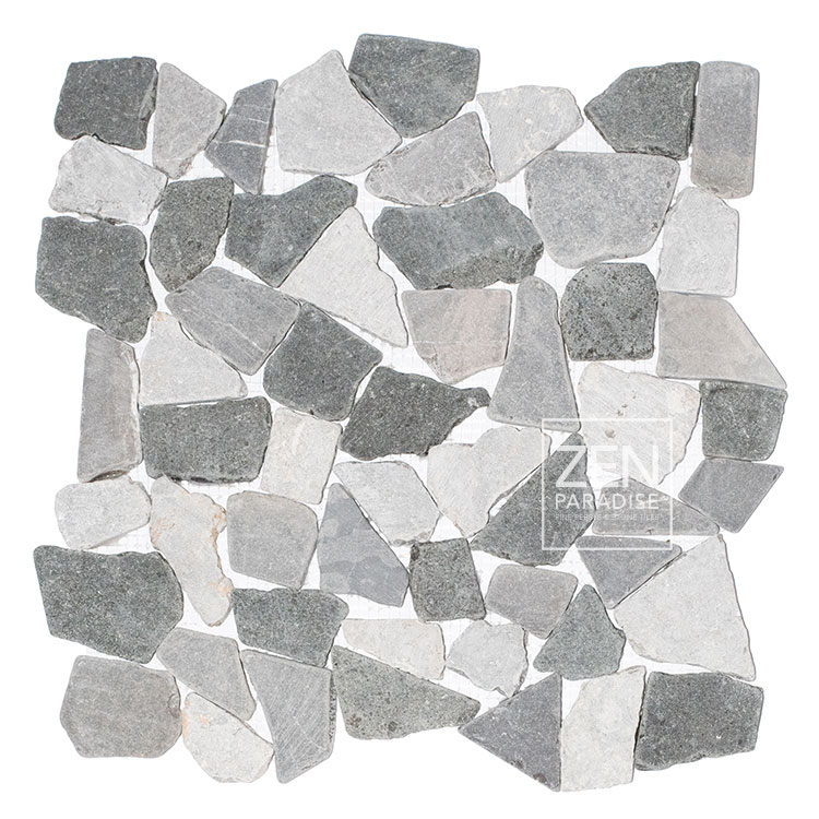 Zen Paradise ZPW-016 Wave Carrara grouted Tile