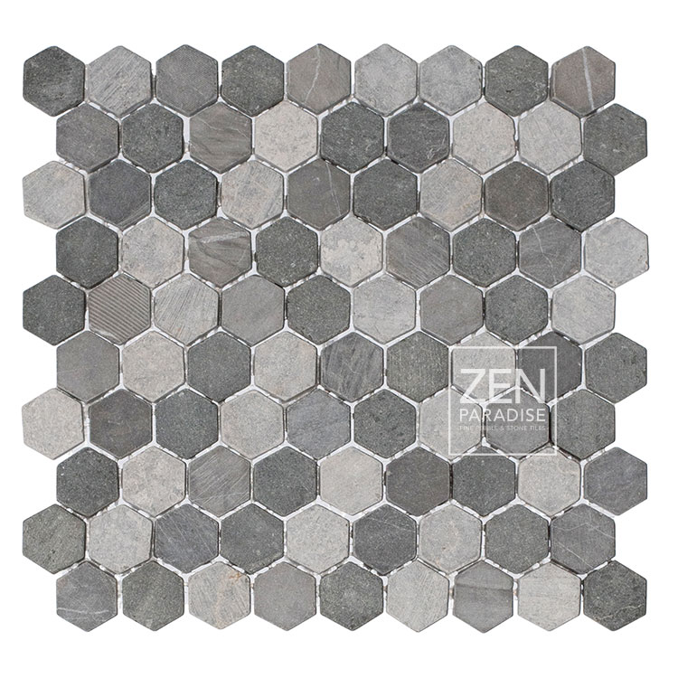 Zen Paradise ZPW-016 Wave Carrara grouted Tile