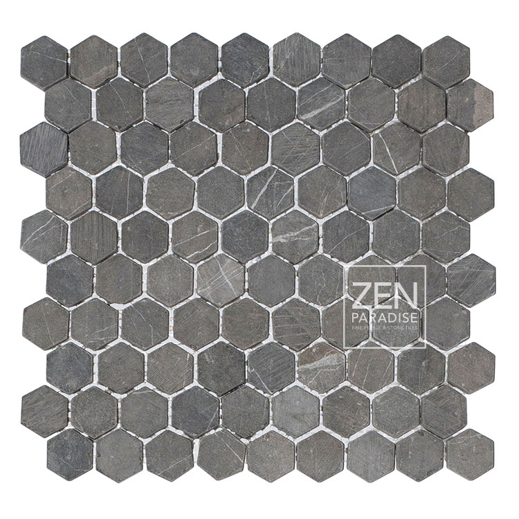 Zen Paradise ZPW-016 Wave Carrara grouted Tile