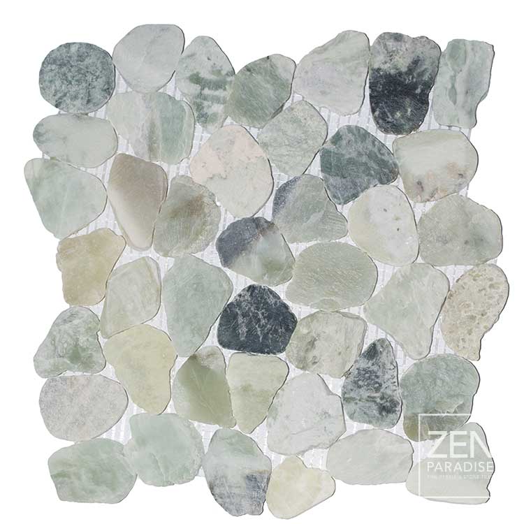 Zen Paradise ZPW-008 Wave Seaglass Grouted Tile