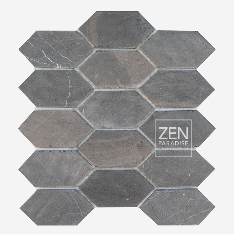 Zen Paradise ZPW-009 Wave Grey Cloud Grouted Tile