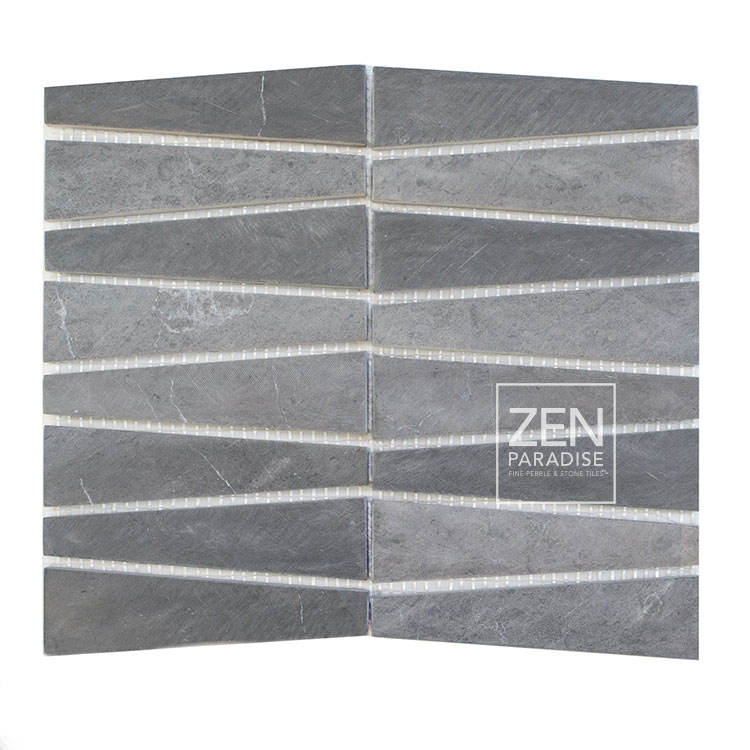 Zen Paradise ZPW-009 Wave Grey Cloud Grouted Tile