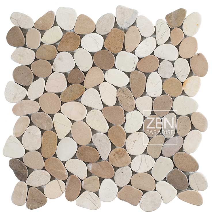 Zen Paradise ZPW-016 Wave Carrara grouted Tile