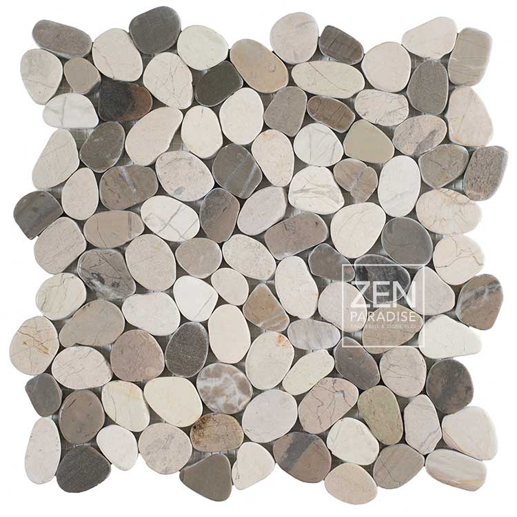 Zen Paradise ZPW-009 Wave Grey Cloud Grouted Tile